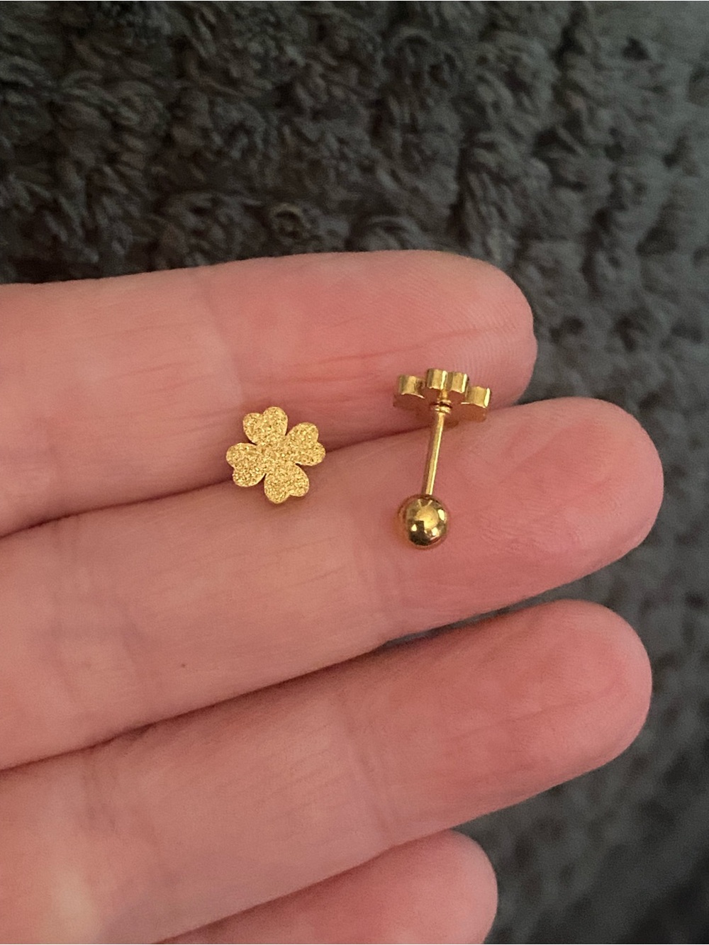 Gold Clover Stud Earrings - Women Jewelry